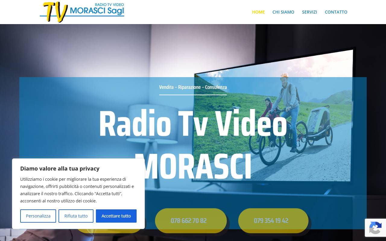Anteprima del sito: TV Morasci Sagl