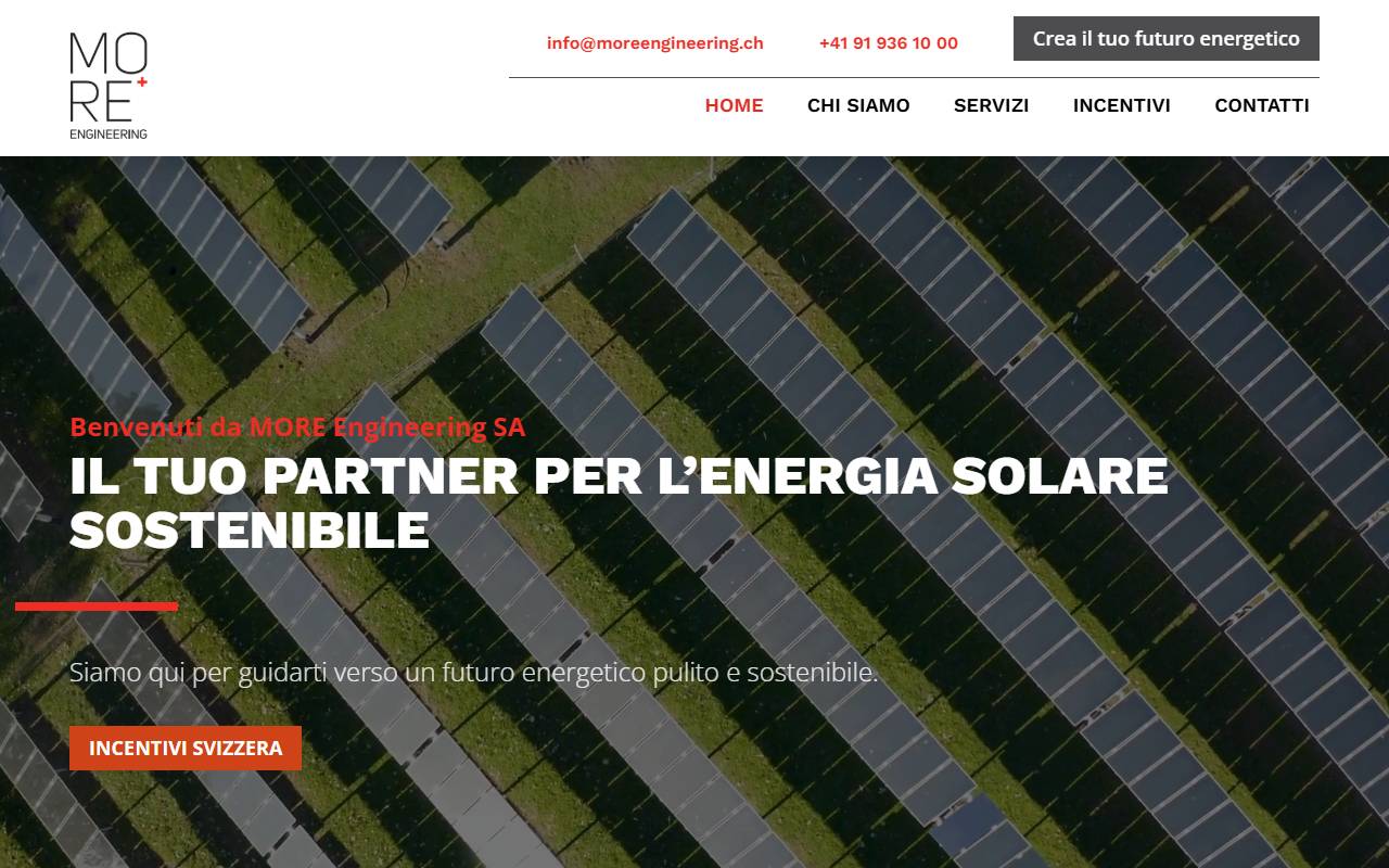 Anteprima del sito: MORE Engineering SA