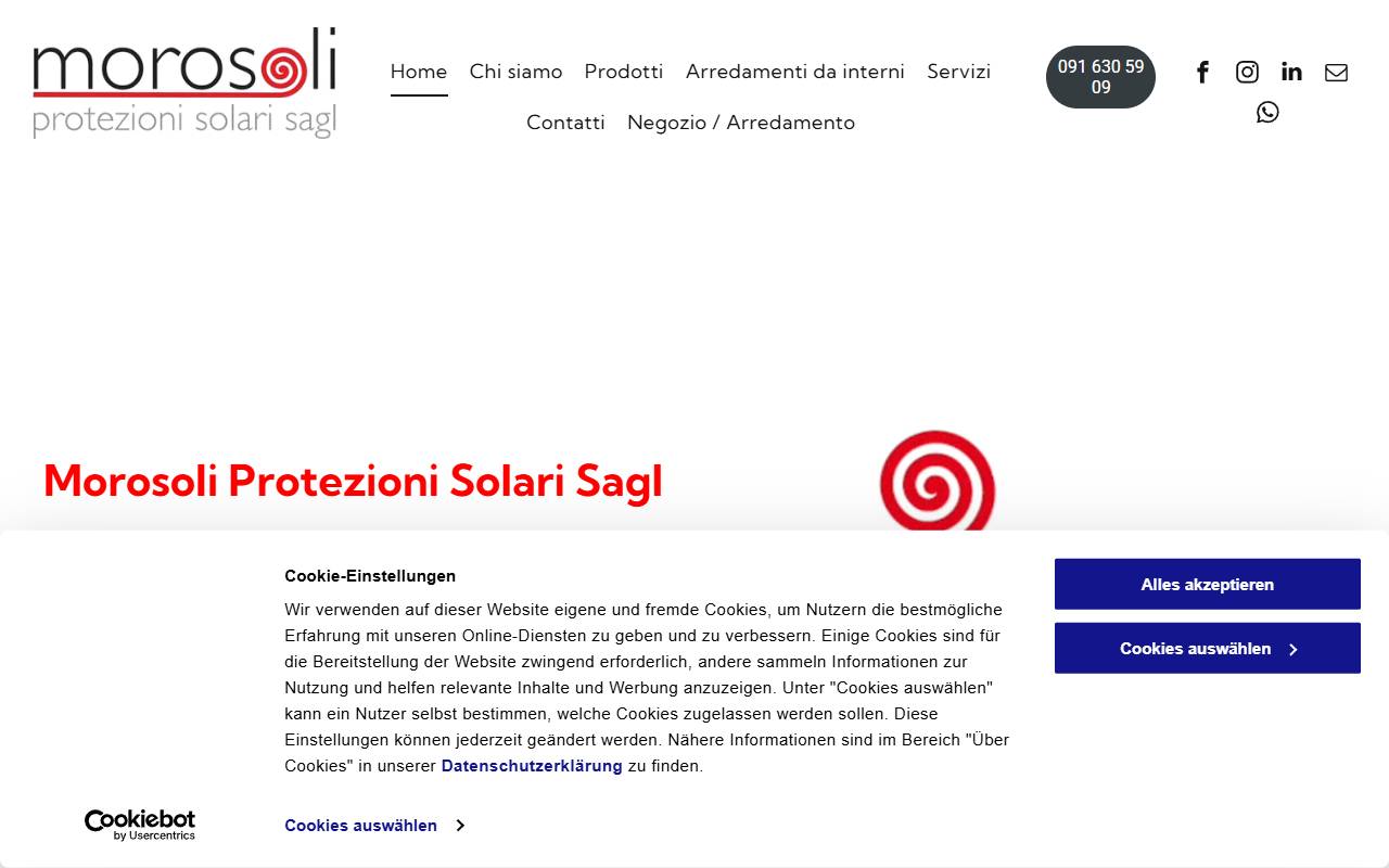 Anteprima del sito: Morosoli Protezioni Solari Sagl