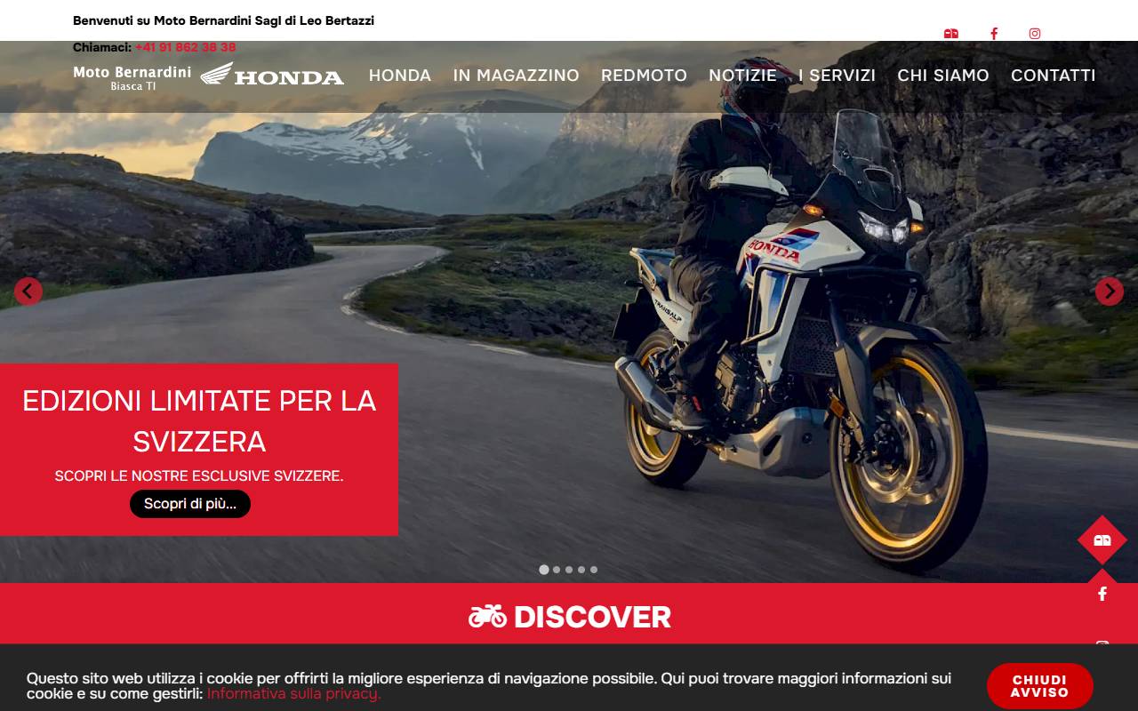 Anteprima del sito: Moto Bernardini Sagl
