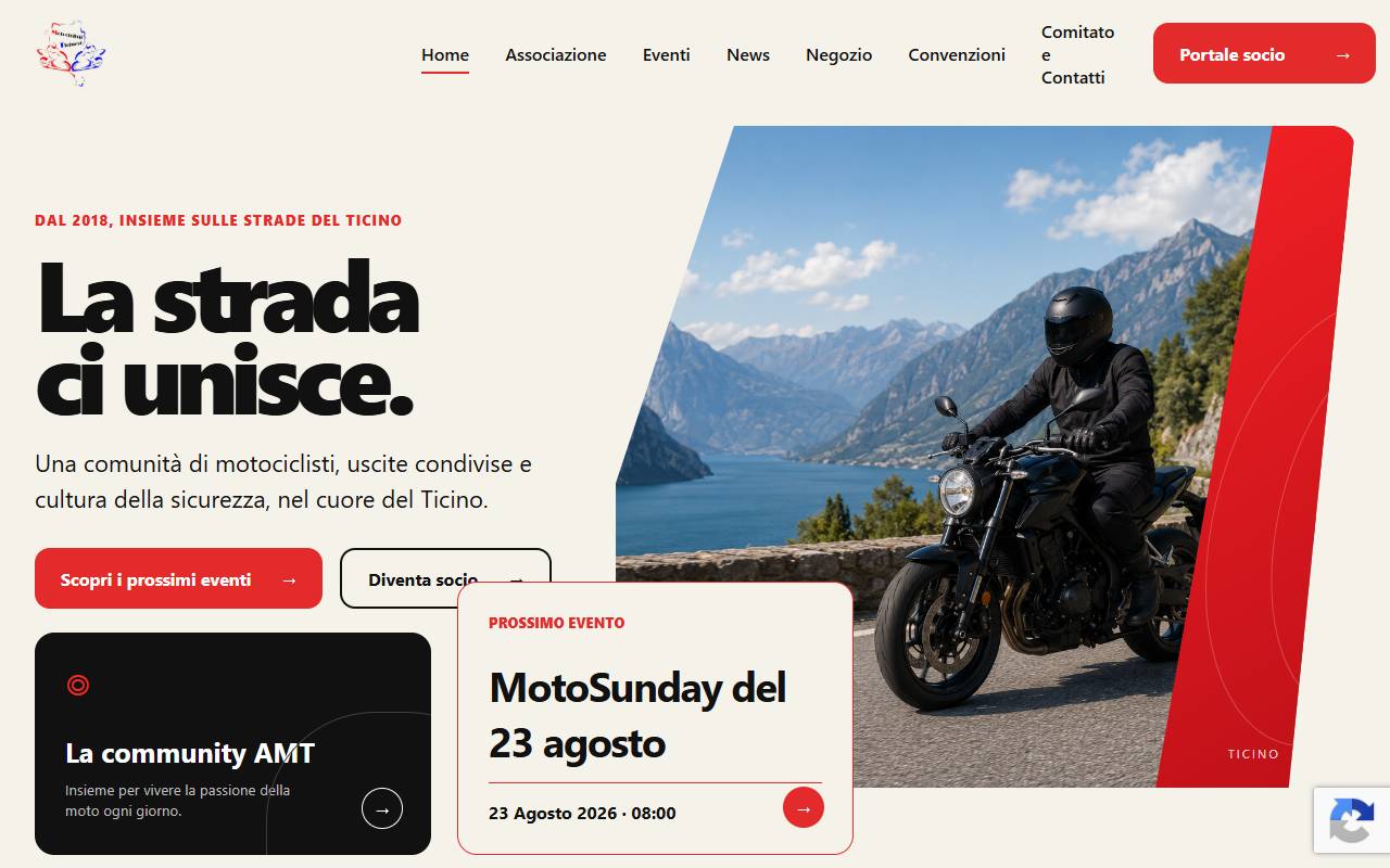 Anteprima del sito: Associazione Motociclisti Ticinesi