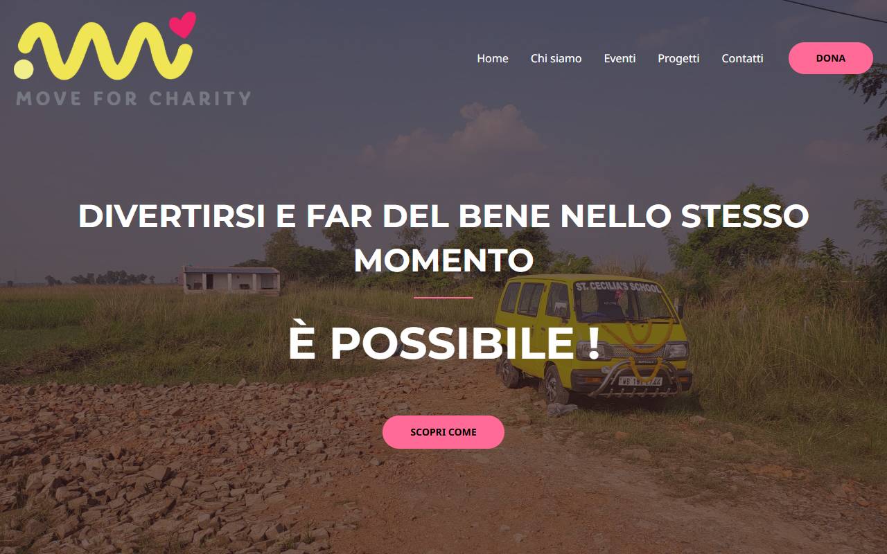 Anteprima del sito: Move for Charity