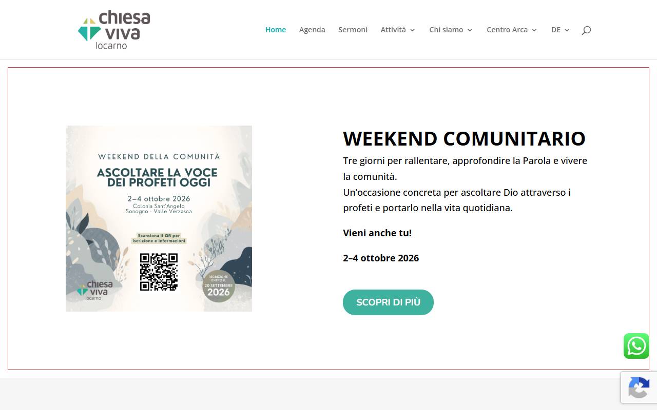 Anteprima del sito: Associazione Missione Popolare Evangelica nel Ticino