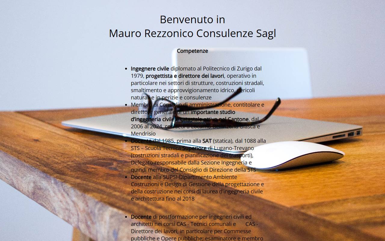 Anteprima del sito: Mauro Rezzonico Consulenze Sagl