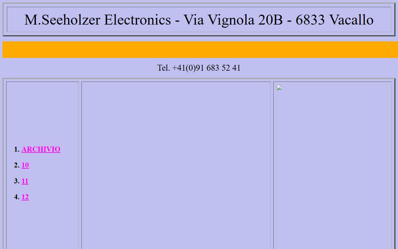 Anteprima del sito: Marco Seeholzer Electronics