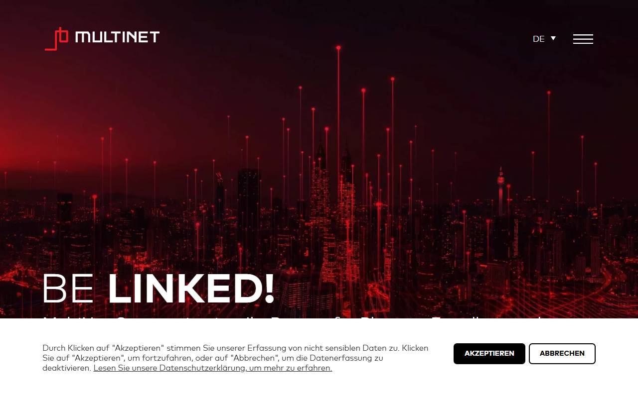 Anteprima del sito: Multinet Communication AG