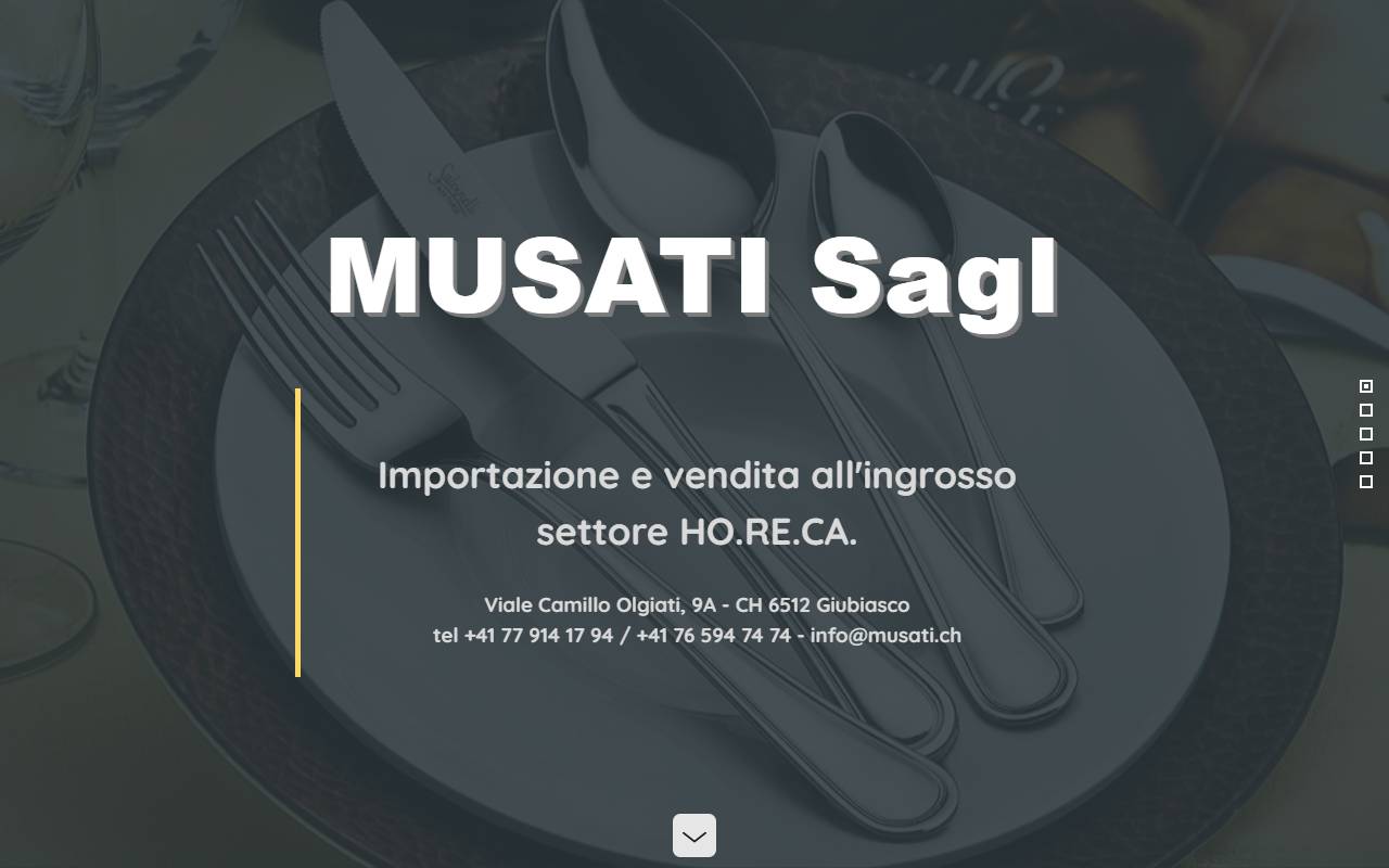 Anteprima del sito: Musati Sagl
