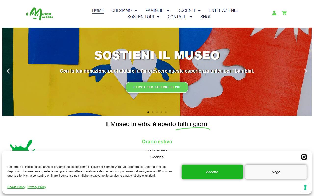 Anteprima del sito: Associazione "Il museo in erba"