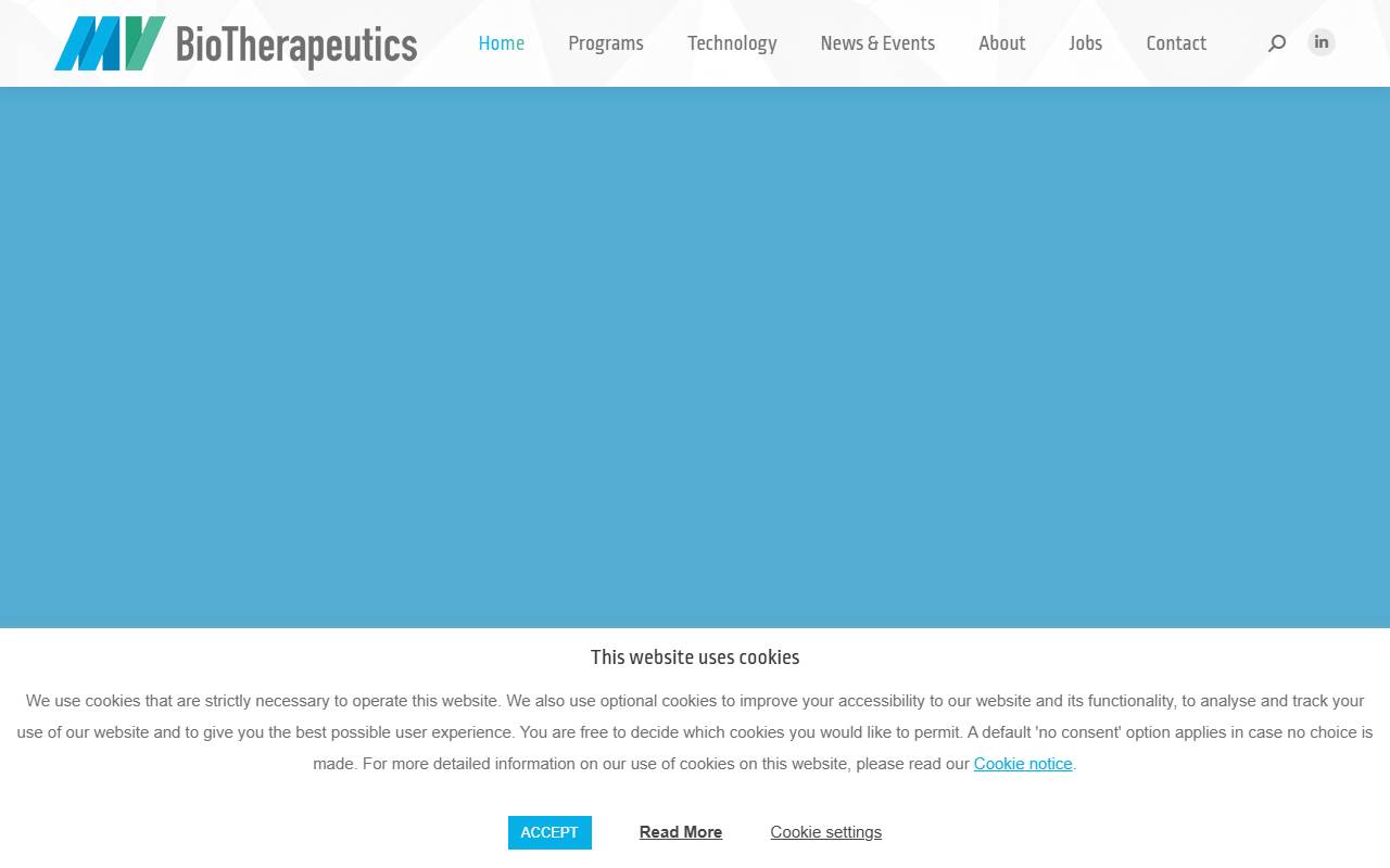 Anteprima del sito: MV BioTherapeutics SA