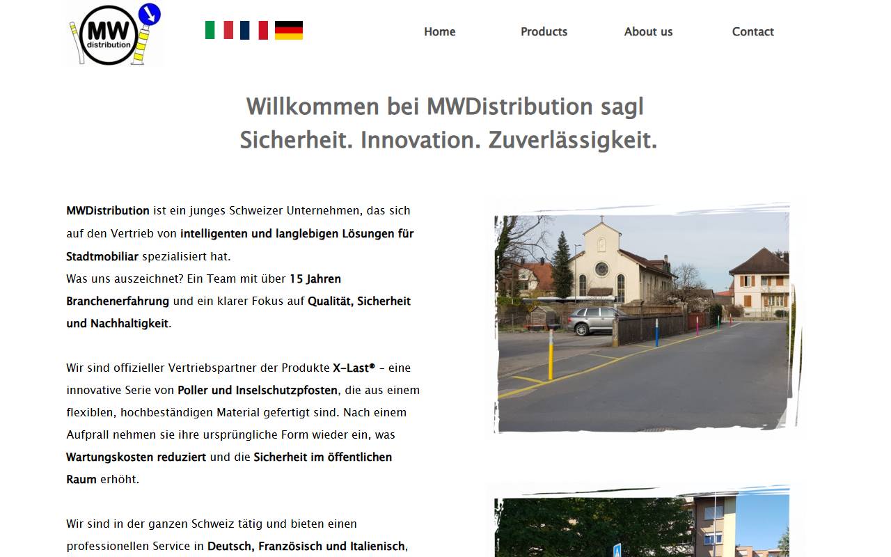Anteprima del sito: MWDistribution Sagl