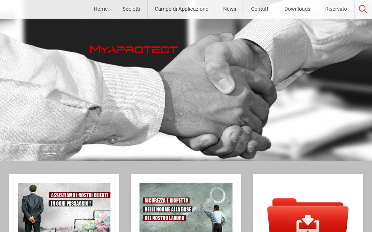 Anteprima del sito: MYA Protect Sagl