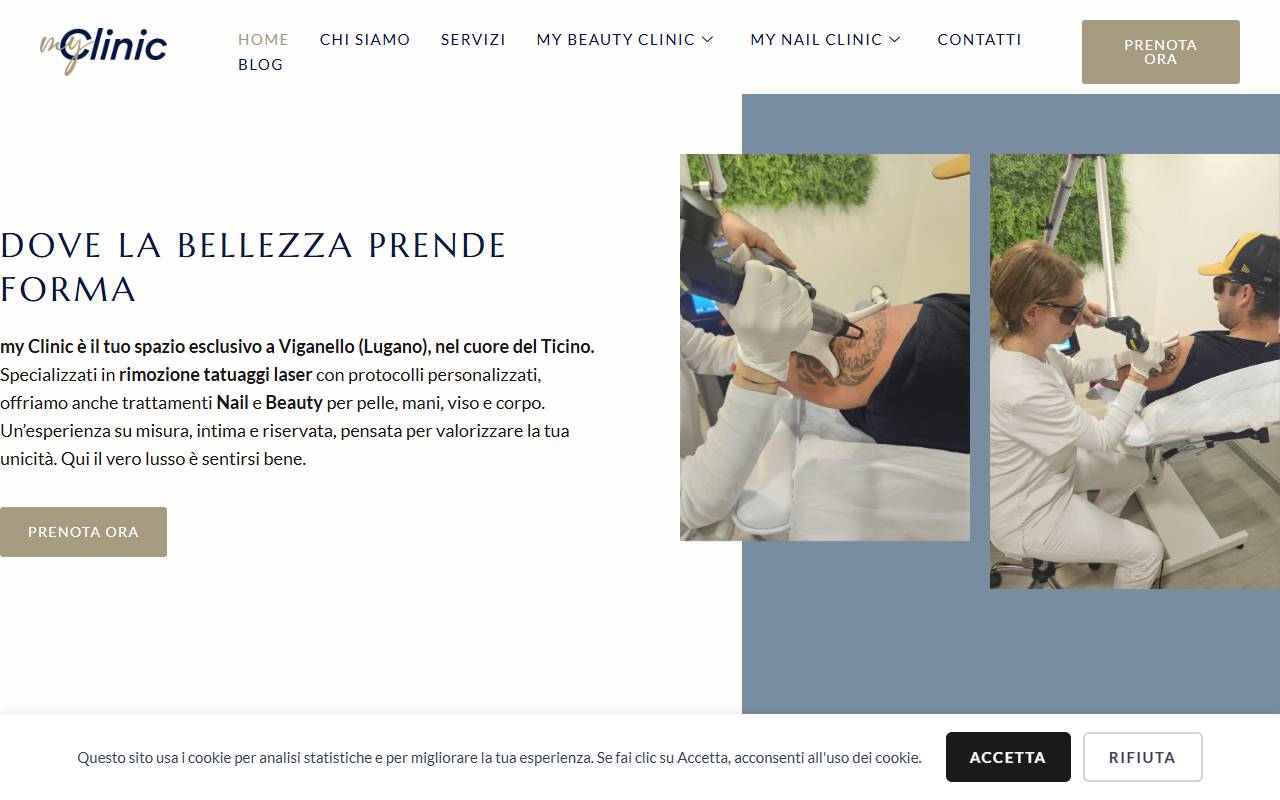Anteprima del sito: my Clinic Sagl