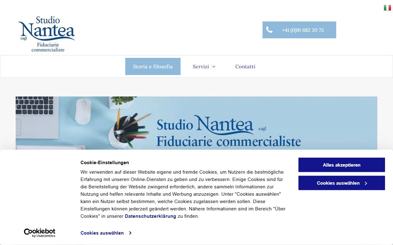 Anteprima del sito: Studio Nantea Sagl