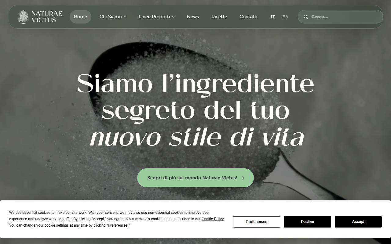 Anteprima del sito: Naturae Victus Suisse Sagl