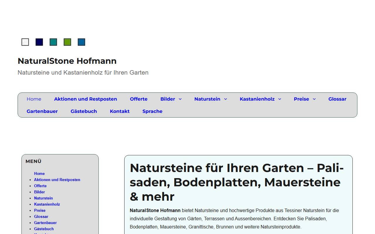 Anteprima del sito: NaturalStone Hofmann