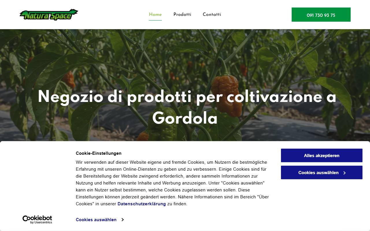 Anteprima del sito: Natura Space Sagl