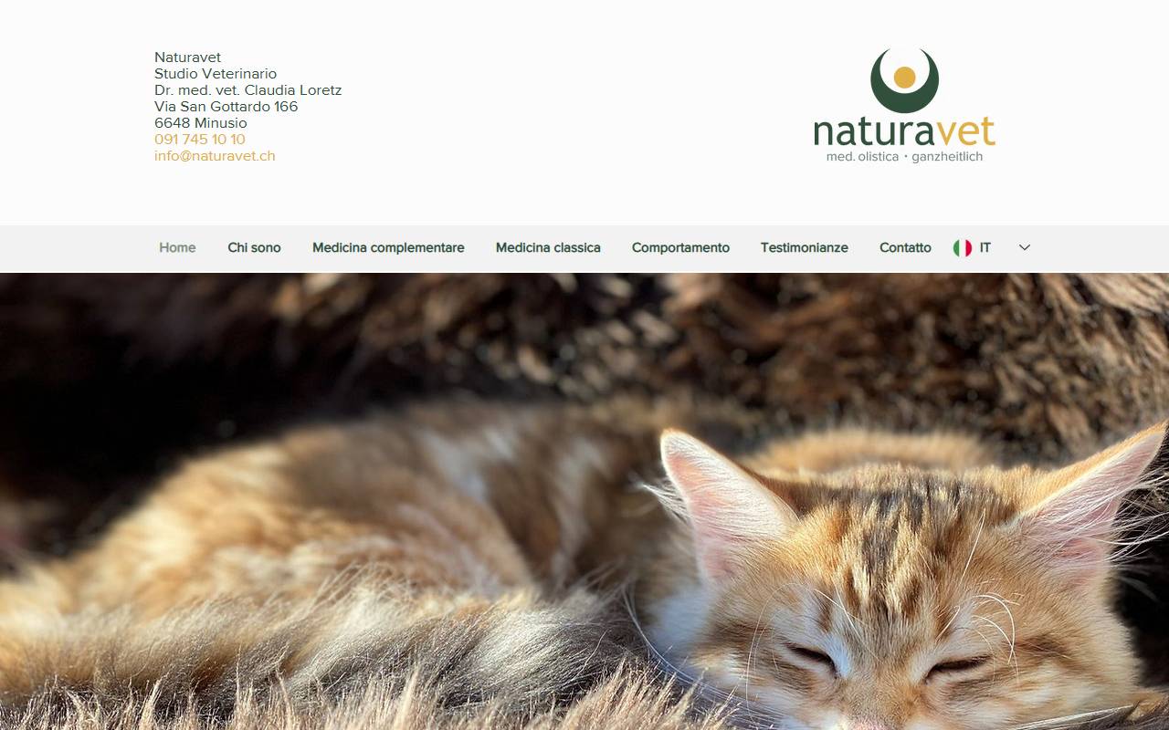 Anteprima del sito: NaturaVet Sagl