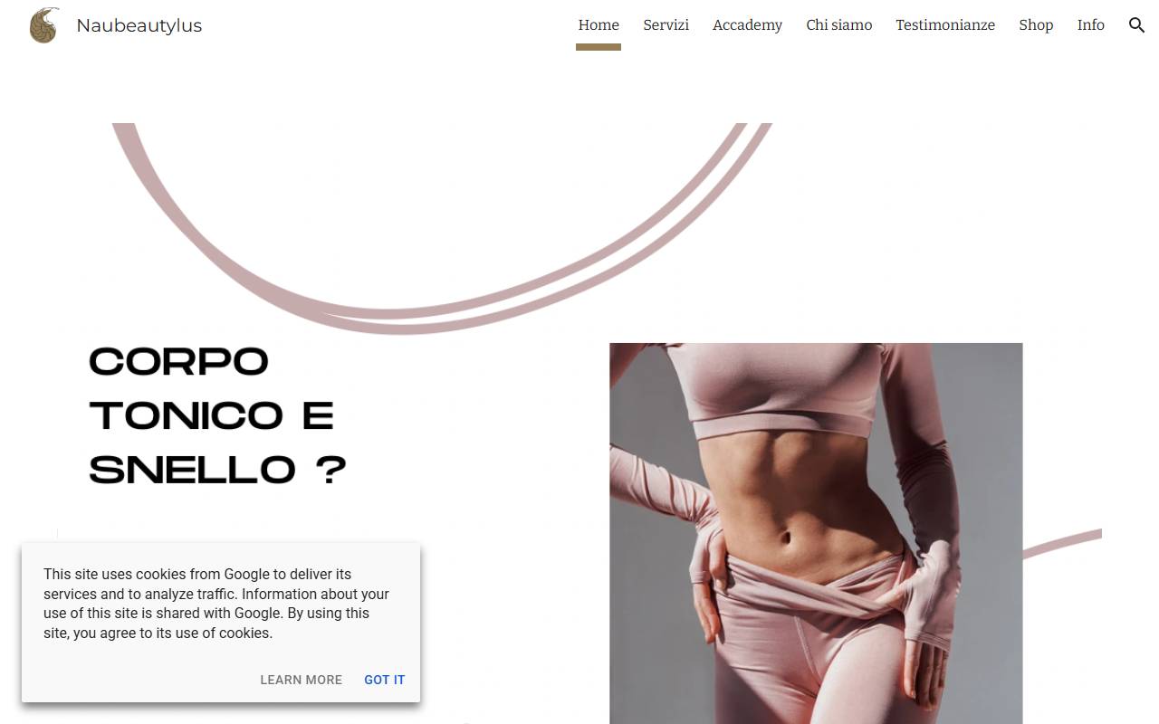 Anteprima del sito: NauBeautyLus Sagl