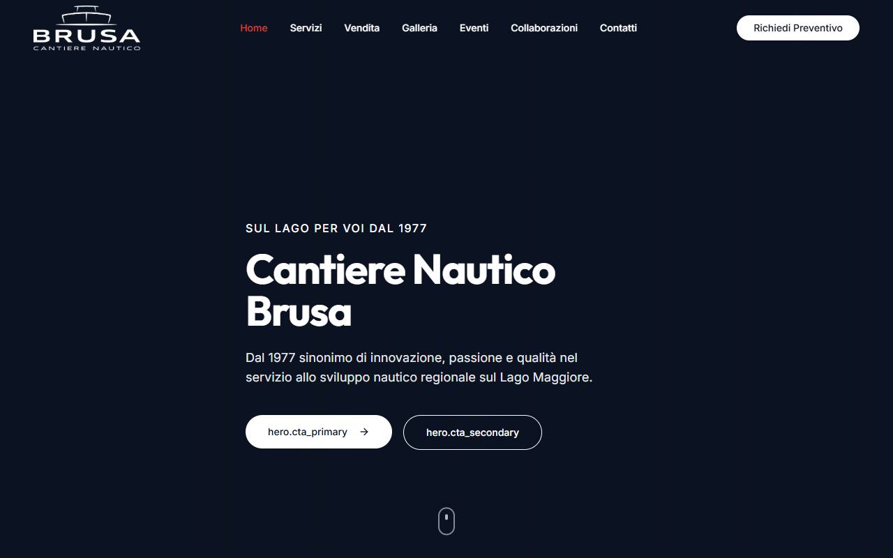 Anteprima del sito: Cantiere nautico Brusa