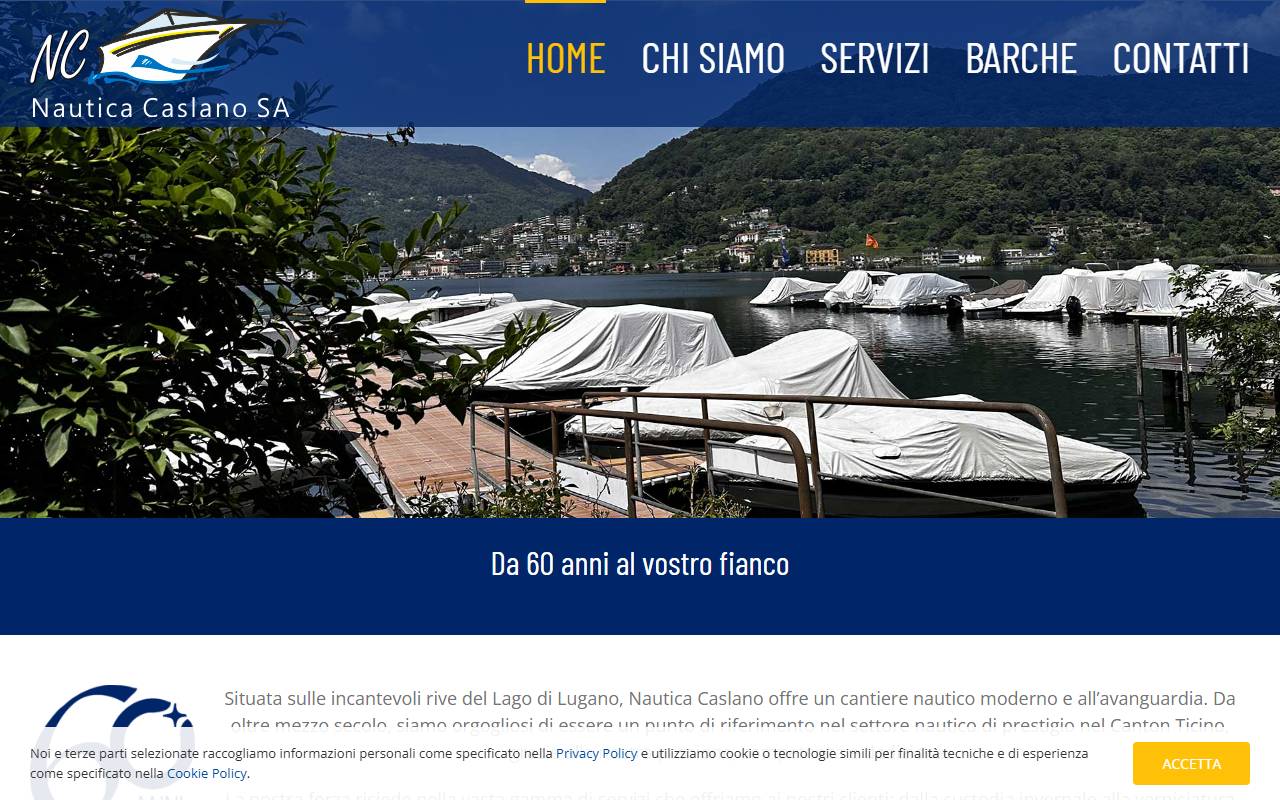 Anteprima del sito: NC Nautica Caslano SA
