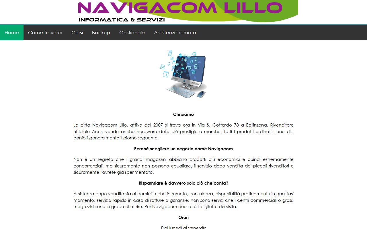 Anteprima del sito: Navigacom Lillo