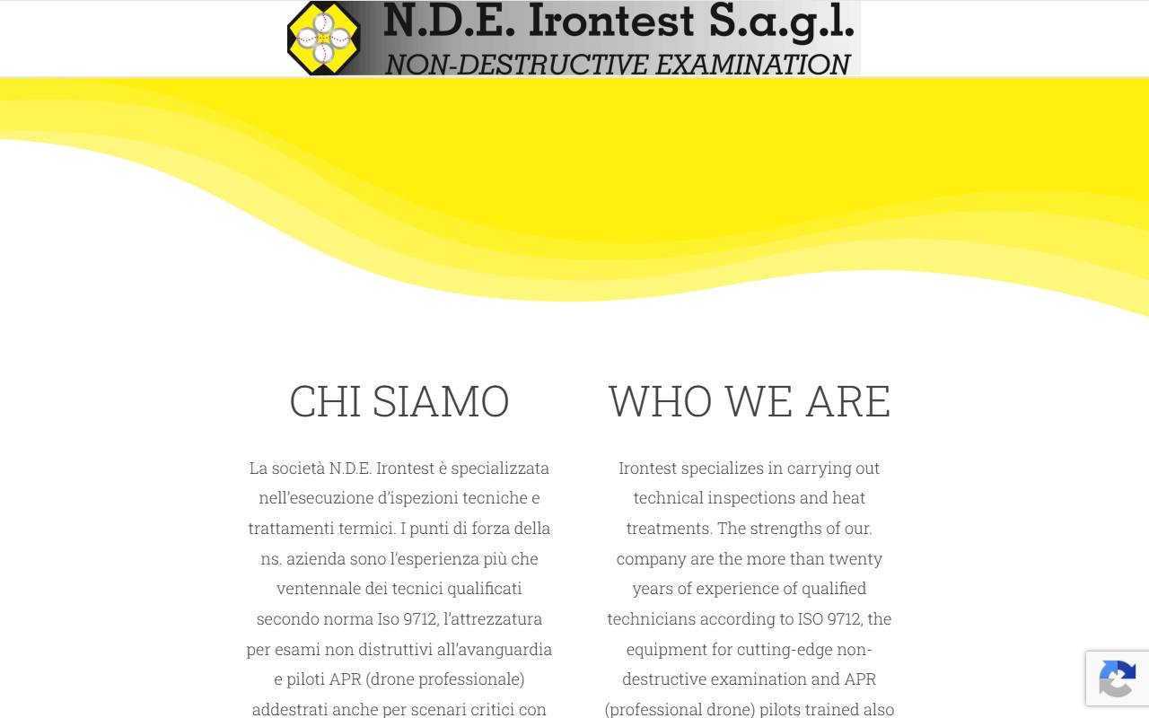 Anteprima del sito: N.D.E. Irontest Sagl