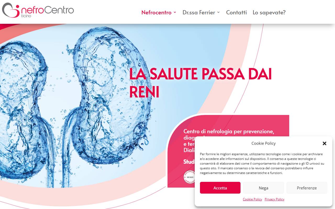Anteprima del sito: Studio medico Dr.ssa Claudia Ferrier Sagl