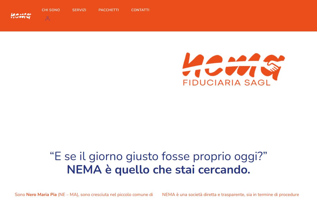 Anteprima del sito: NEMA Fiduciaria SAGL