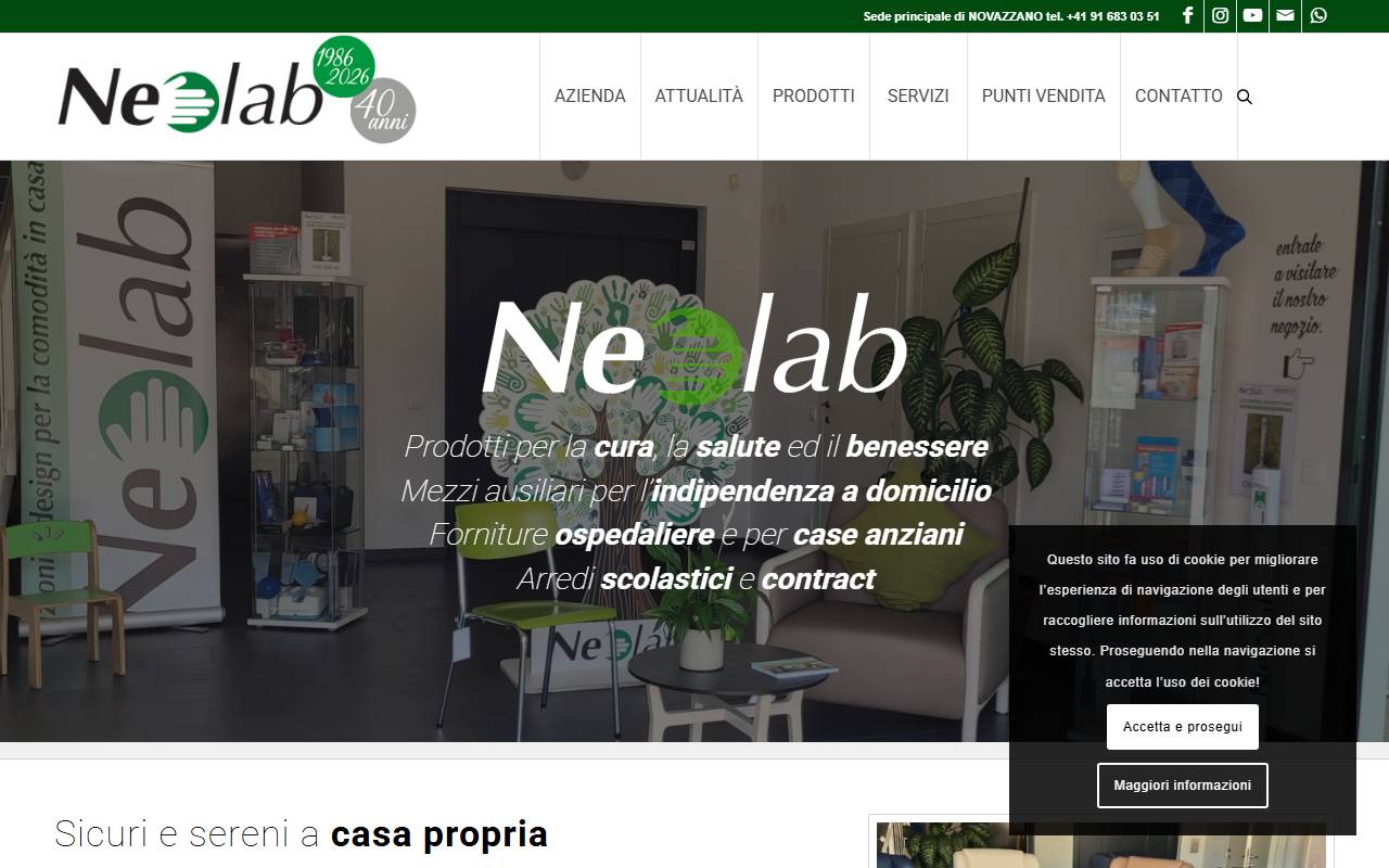 Anteprima del sito: NL Neolab SA