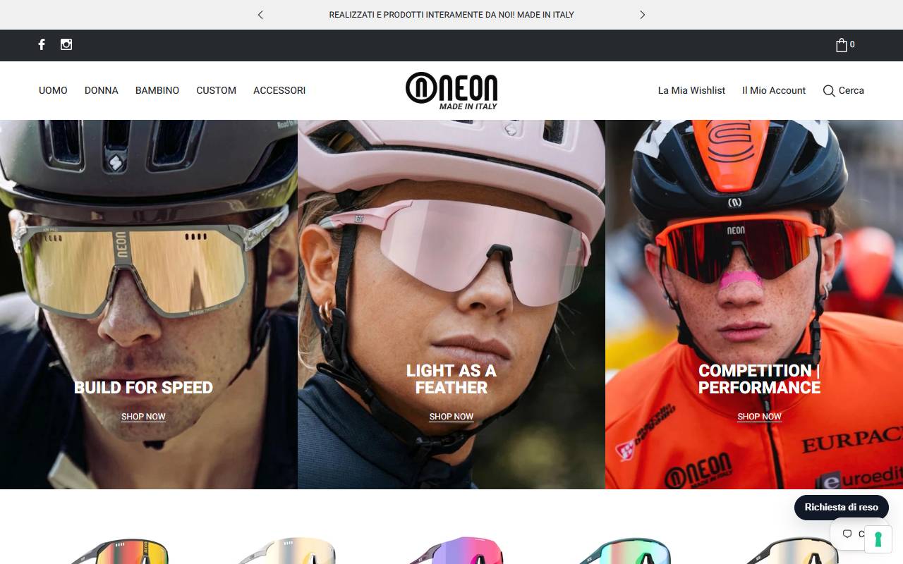 Anteprima del sito: NEON OPTIC SA