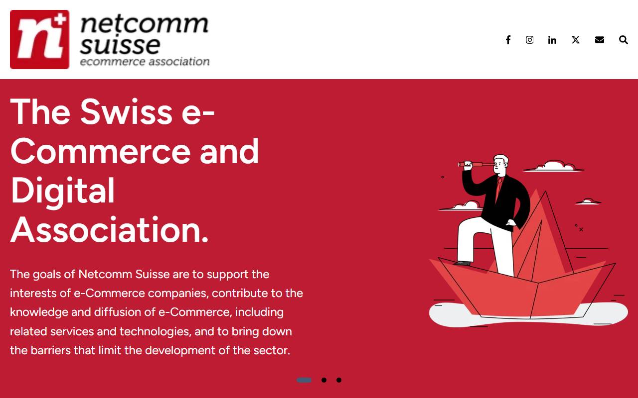 Anteprima del sito: Associazione NetCOMM SUISSE