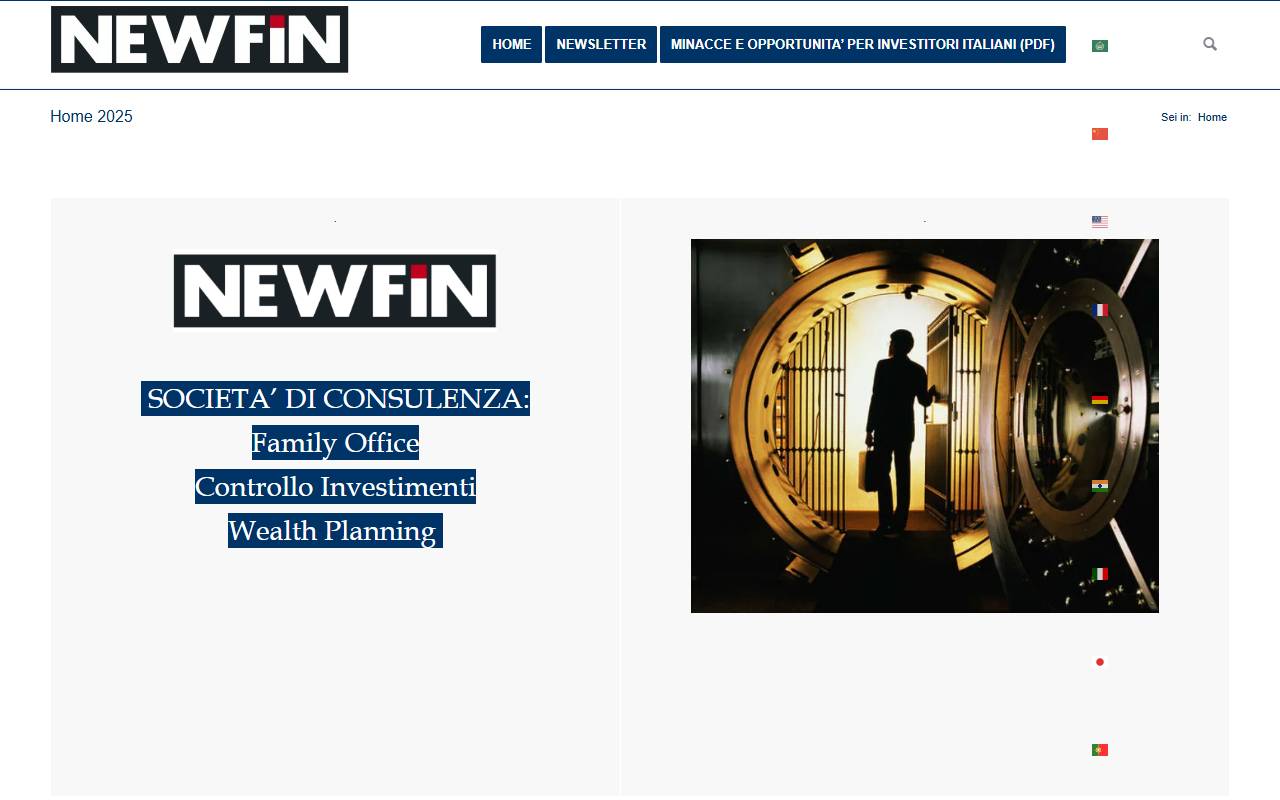 Anteprima del sito: Newfin SA