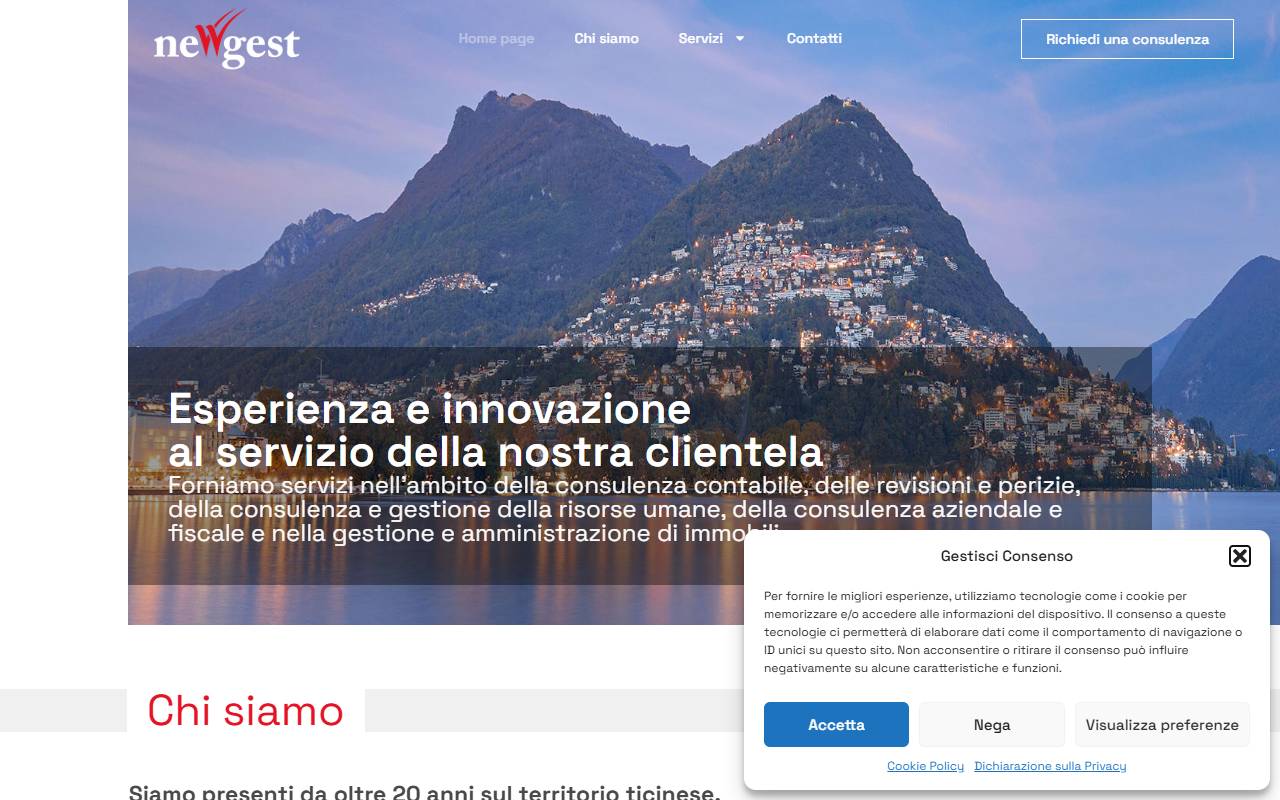 Anteprima del sito: Newgest SA