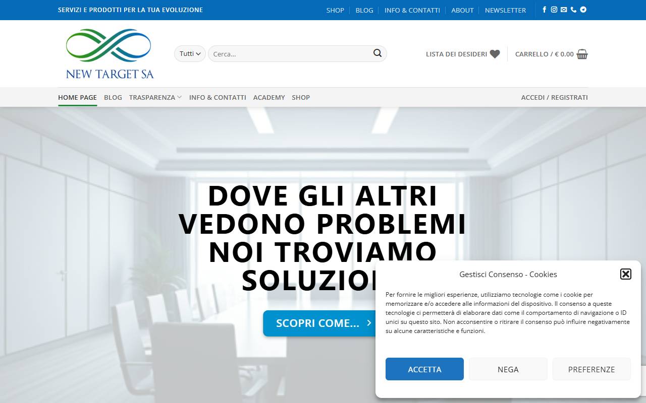 Anteprima del sito: New Target SA