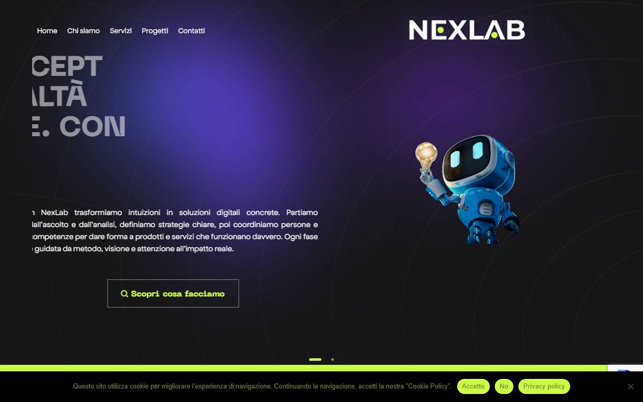 Anteprima del sito: NexLab Sagl
