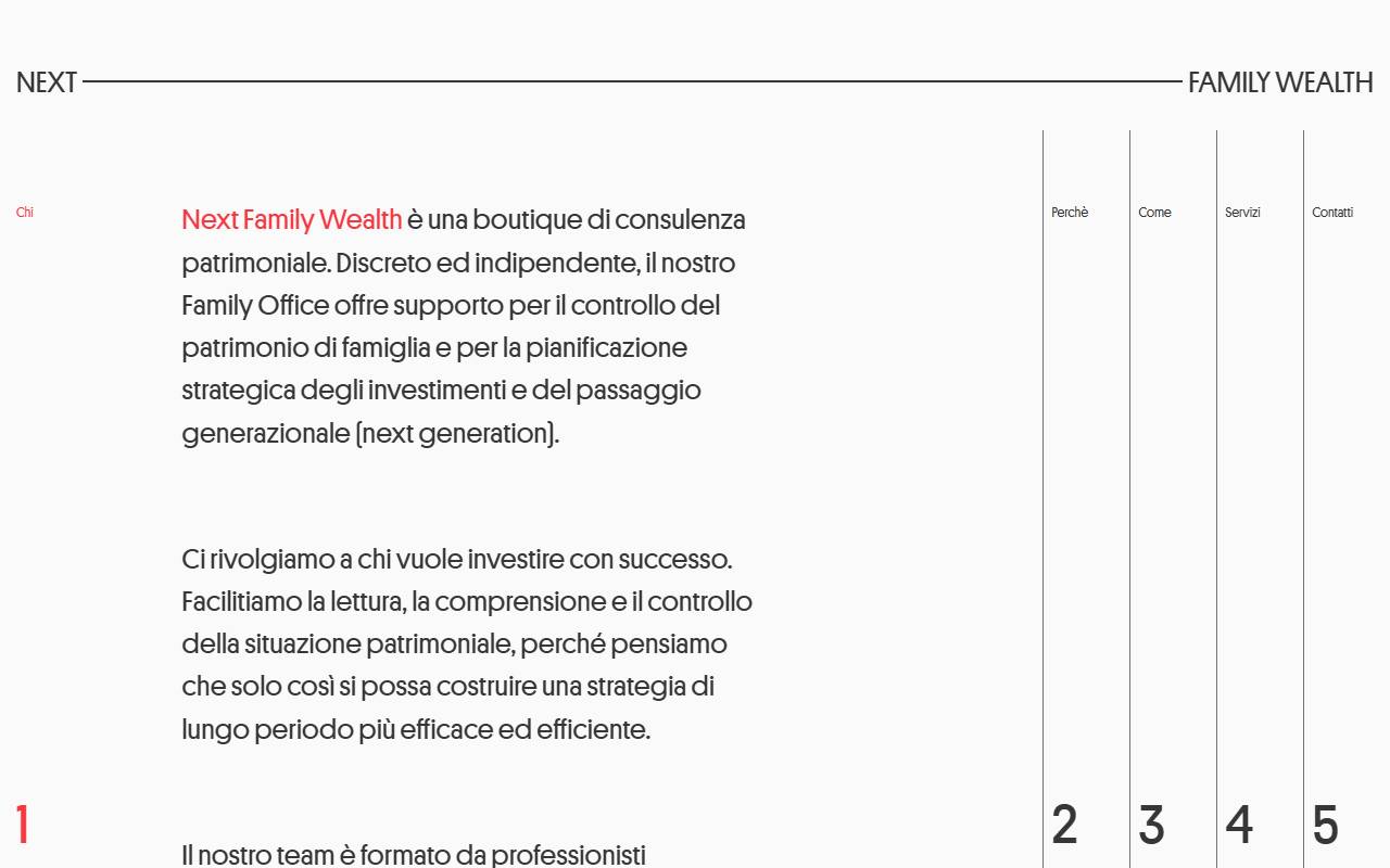 Anteprima del sito: Next Family Wealth SA