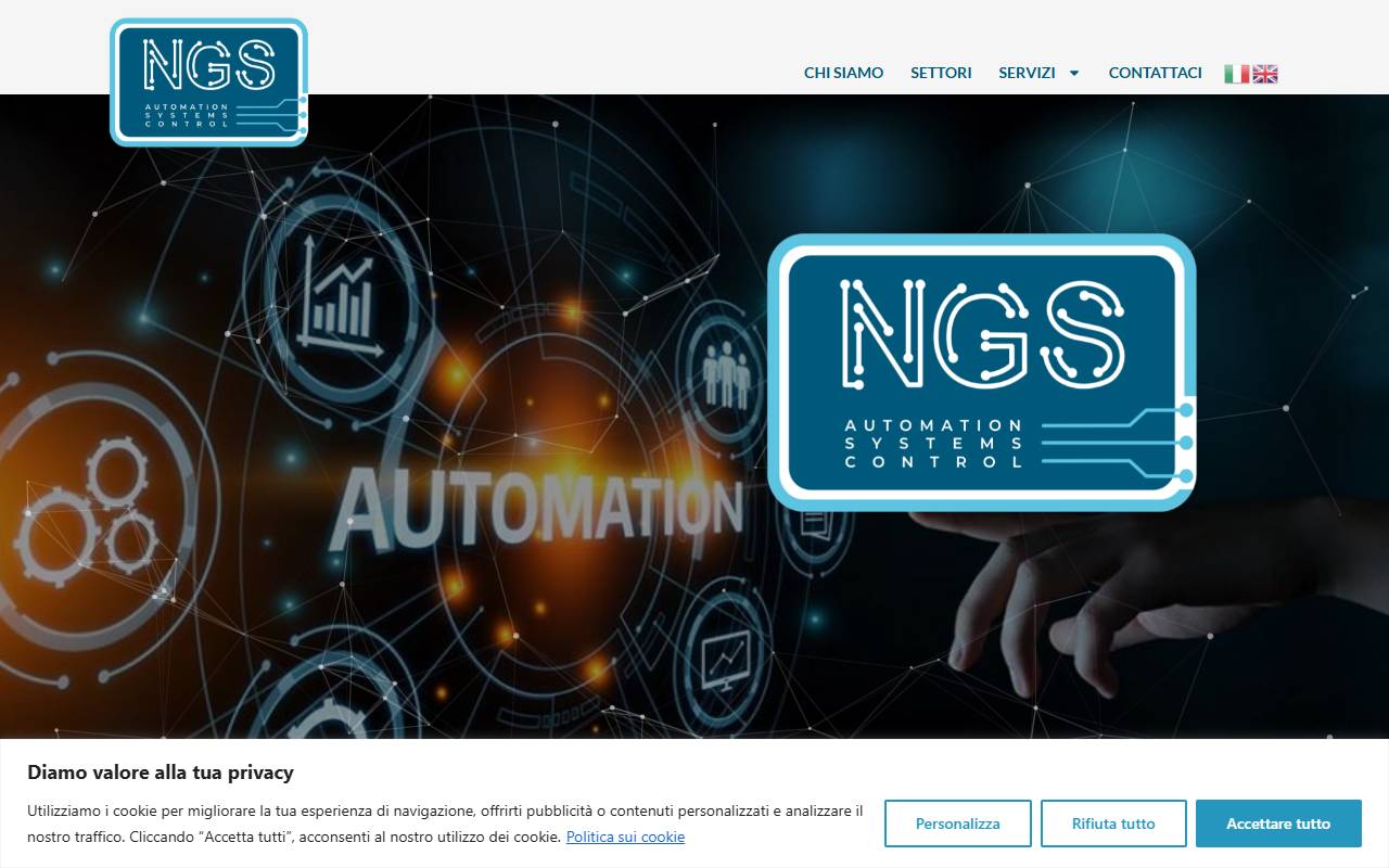 Anteprima del sito: NGS Automation Systems Control Sagl