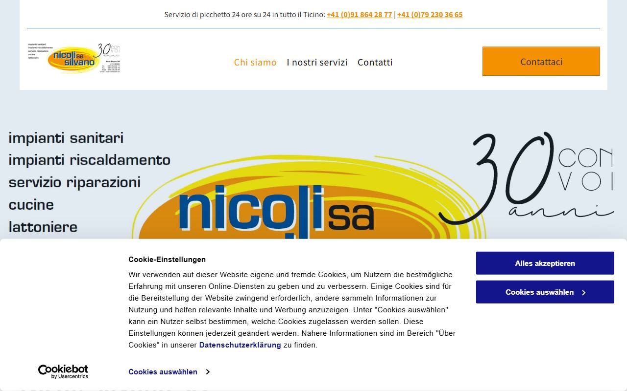 Anteprima del sito: NICOLI SILVANO SA