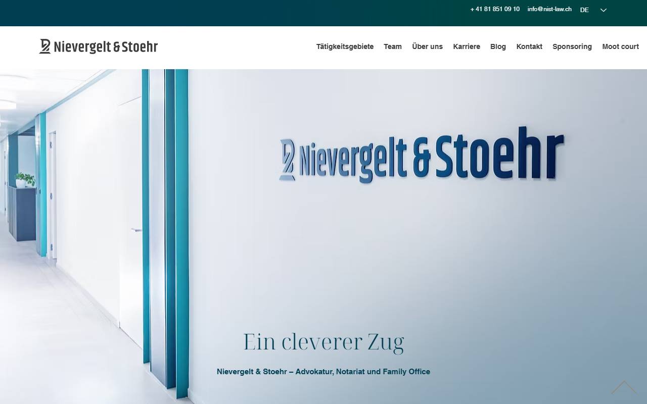 Anteprima del sito: Nievergelt & Stoehr SA
