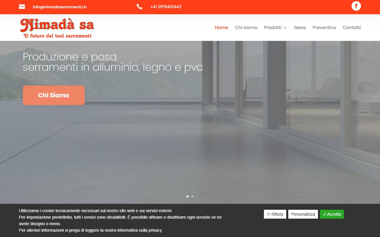 Anteprima del sito: Nimadà SA
