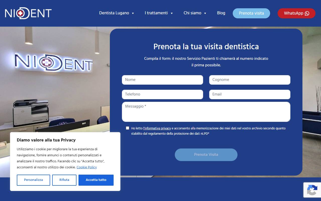Anteprima del sito: NioDent SA