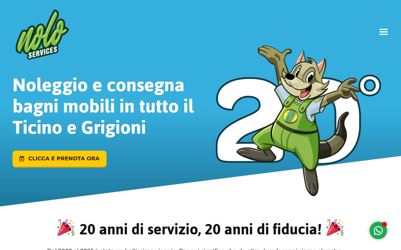 Anteprima del sito: Nolo Services SA