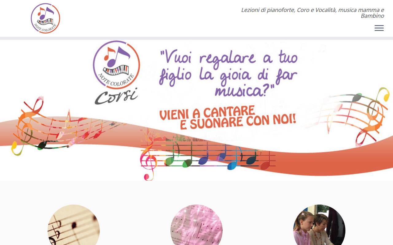 Anteprima del sito: Associazione Note Colorate