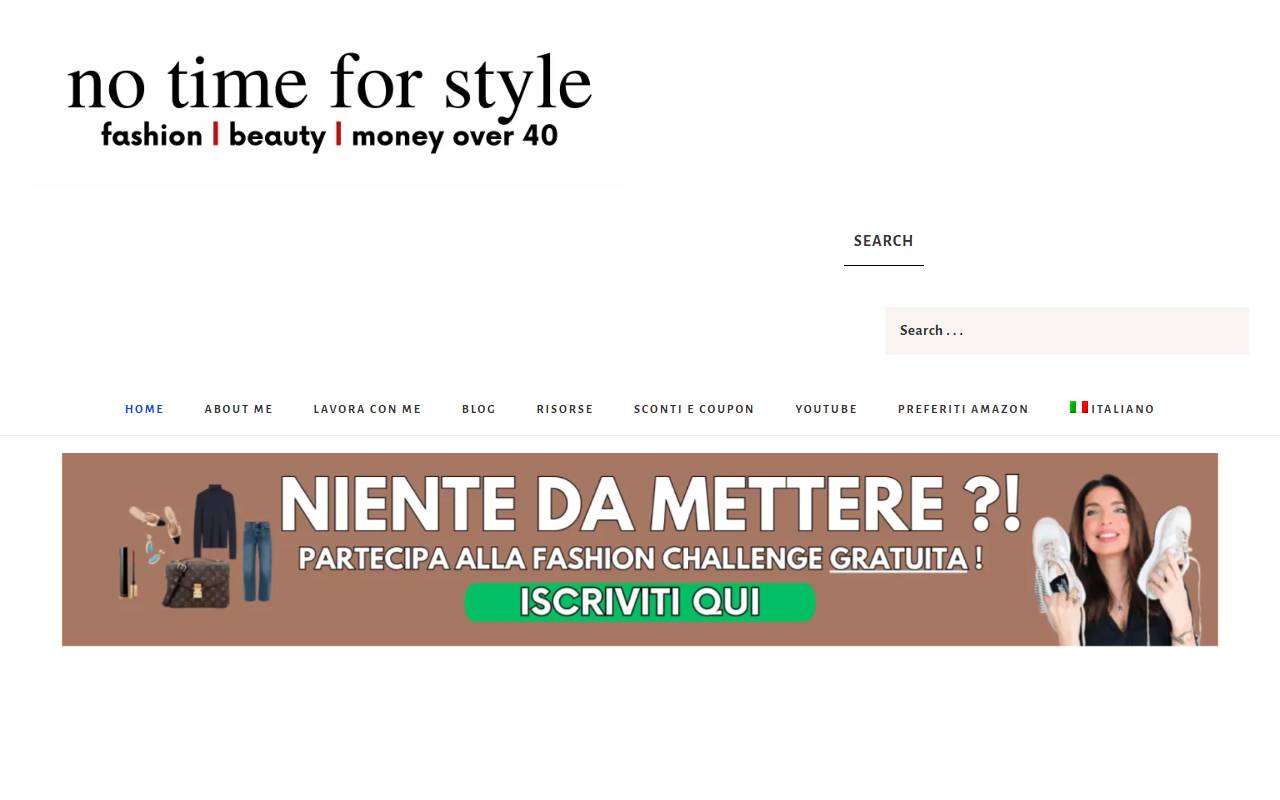 Anteprima del sito: No Time for Style di Cristina Nolli Nivini
