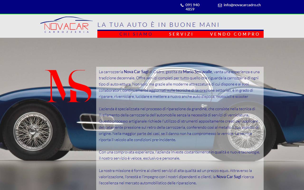 Anteprima del sito: Nova Car Sagl