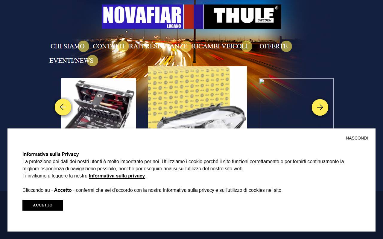 Anteprima del sito: Novafiar SA