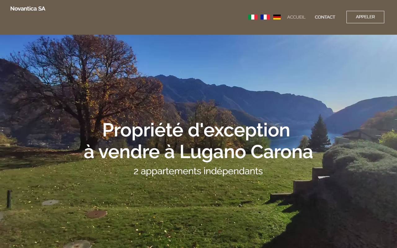 Anteprima del sito: Novantica SA
