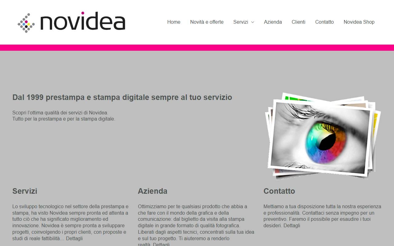 Anteprima del sito: NOVIDEA di Luigi Hofmann