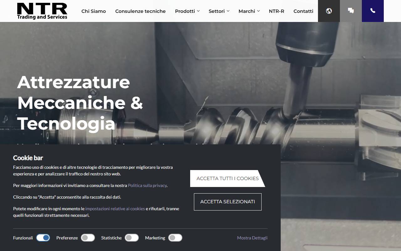 Anteprima del sito: NTR Attrezzature Meccaniche SA
