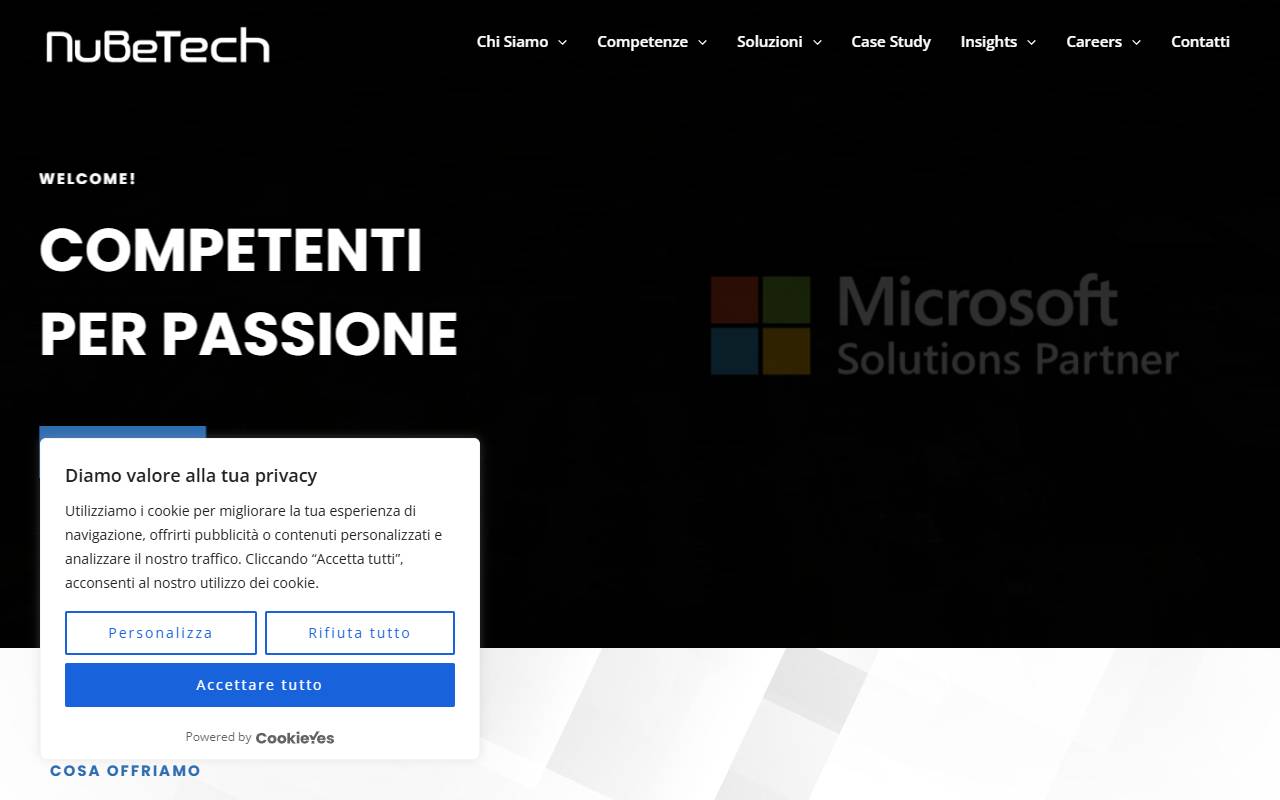 Anteprima del sito: NUBETECH SUISSE SA
